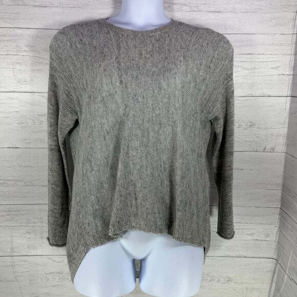 Eileen Fisher Tops - Eileen Fisher small Linen Cotton organic gray knit sweater old money luxury wome